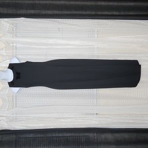 Vintage 90's Black Formal Cocktail Party Dress W/ Velvet Butterfly Inlay Sz8